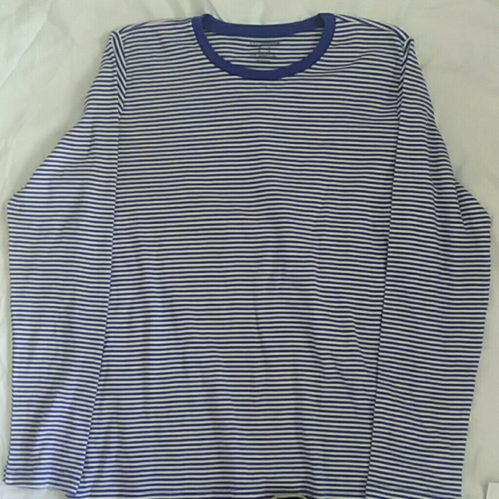 Liz Claiborne size XL blue stripe top NWT